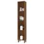 Paneleiro Monza 40cm 2 Portas Freijó/Chumbo com Vidro Incolor - Indékes