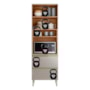 Paneleiro Proença 70cm 1 Forno 2 Portas Vidro Reflecta e 2 Gavetas Nogueira Touch/Nude Prime TX - Demartêz