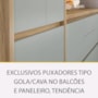 Paneleiro Rainha 70cm 2 Portas e 2 Gavetas Nature/Verde - Nesher