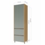Paneleiro Rainha 70cm 2 Portas e 2 Gavetas Nature/Verde - Nesher