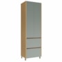 Paneleiro Rainha 70cm 2 Portas e 2 Gavetas Nature/Verde - Nesher