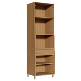 Paneleiro Simone Mendes 70cm 1 Forno 4 Portas e 1 Gaveta Carvalho/Greige - Nesher