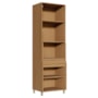 Paneleiro Simone Mendes 70cm 1 Forno 4 Portas e 1 Gaveta Carvalho/Greige - Nesher