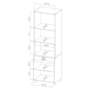Paneleiro Simone Mendes 70cm 1 Forno 4 Portas e 1 Gaveta Carvalho/Greige - Nesher
