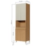 Paneleiro Simone Mendes 70cm 1 Forno 4 Portas e 1 Gaveta Carvalho/Greige - Nesher