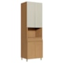 Paneleiro Simone Mendes 70cm 1 Forno 4 Portas e 1 Gaveta Carvalho/Greige - Nesher