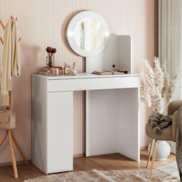 Penteadeira Camarim Áurea 1 Porta e 1 Gaveta Branco - Móveis Albatroz Penteadeira Camarim Áurea 1 Porta e 1 Gaveta Branco - Móveis Albatroz