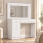 Penteadeira Camarim Chanel com Porta e 4 Gavetas Branco HP - Móveis Henn 