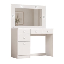 Penteadeira Camarim Chanel com Porta e 4 Gavetas Branco HP - Móveis Henn 