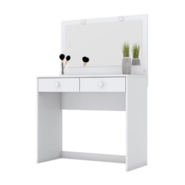 Penteadeira Camarim Daila com 2 Gavetas Branco - Móveis Henn Penteadeira Camarim Daila com 2 Gavetas Branco - Móveis Henn