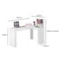 Penteadeira Camarim de Canto Jade 1 Porta Branco Fosco – Mobler