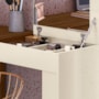 Penteadeira Camarim de Canto Jade 1 Porta Freijó/Off White – Mobler