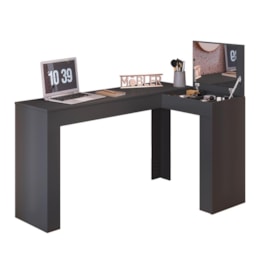 Penteadeira Camarim de Canto Jade 1 Porta Preto Fosco – Mobler