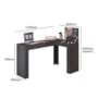 Penteadeira Camarim de Canto Jade 1 Porta Preto Fosco – Mobler