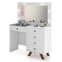 Penteadeira Camarim Luna Branco sem Banqueta - Móveis Luapa Penteadeira Camarim Luna Branco sem Banqueta - Móveis Luapa