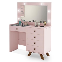 Penteadeira Camarim Luna Rosê sem Banqueta - Móveis Luapa Penteadeira Camarim Luna Rosê sem Banqueta - Móveis Luapa