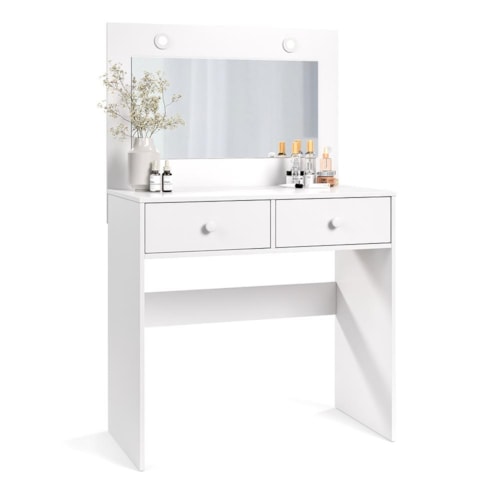 Penteadeira Camarim Maia Branco sem Banqueta - Luapa Móveis