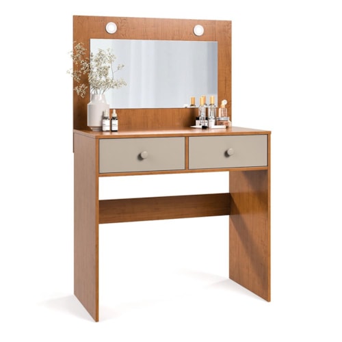 Penteadeira Camarim Maia Freijó/Maní sem Banqueta - Luapa Móveis