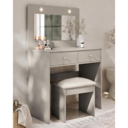 Penteadeira Camarim Maia Maní com Banqueta Almofadada - Móveis Luapa