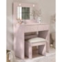 Penteadeira Camarim Maia Rosê com Banqueta Almofadada - Móveis Luapa