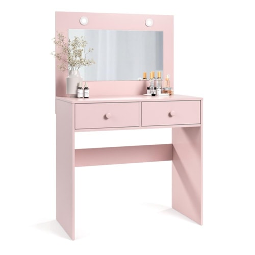 Penteadeira Camarim Maia Rosê sem Banqueta - Luapa Móveis