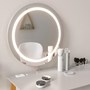 Penteadeira Tifanny Espelho Giratório com LED Cinza/Eco Wood - Matic Móveis 