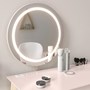 Penteadeira Tifanny Espelho Giratório com LED Rosê/Natural - Matic Móveis