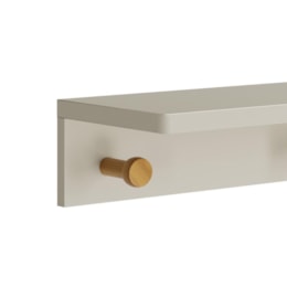 Prateleira Cabideiro Bia 89,6cm Areia Fosco/Amadeirado - Reller Móveis Prateleira Cabideiro Bia 89,6cm Areia Fosco/Amadeirado - Reller Móveis