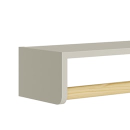 Prateleira Theo 93,6cm Areia Fosco/Madeira Natural - Reller Móveis Prateleira Theo 93,6cm Areia Fosco/Madeira Natural - Reller Móveis