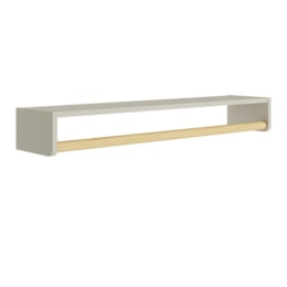 Prateleira Theo 93,6cm Areia Fosco/Madeira Natural - Reller Móveis Prateleira Theo 93,6cm Areia Fosco/Madeira Natural - Reller Móveis