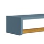 Prateleira Theo 93,6cm Azul Fosco/Amadeirado - Reller Móveis