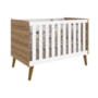 Quarto Infantil Retrô Ayla com Guarda Roupa e Berço Branco Fosco/Mezzo Fosco - Reller Móveis 