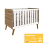 Quarto Infantil Retrô Ayla com Guarda Roupa e Berço Branco Fosco/Mezzo Fosco - Reller Móveis 