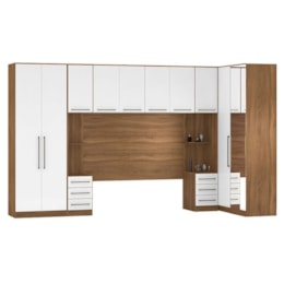 Quarto Modulado Casal Irlanda Composição 4 Amêndola/Branco - Demartêz   Quarto Modulado Casal Irlanda Composição 4 Amêndola/Branco - Demartêz