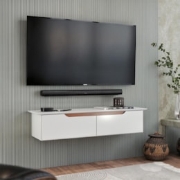 Rack Aparador Suspenso Flow Branco – EJ Móveis