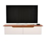 Rack Aparador Suspenso Flow Off White/Freijó – EJ Móveis