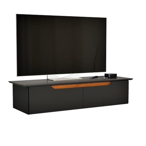 Rack Aparador Suspenso Flow Preto – EJ Móveis