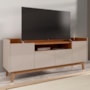 Rack Bancada Adria 158cm Off White/Cedro para TV até 60” - Casa D