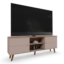 Rack Bancada Aracaju Grigio Fosco/Canela para TV até 75” - Mobler