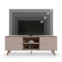 Rack Bancada Aracaju Grigio Fosco/Canela para TV até 75” - Mobler