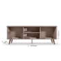 Rack Bancada Aracaju Grigio Fosco/Canela para TV até 75” - Mobler