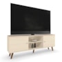 Rack Bancada Aracaju Off White/Canela para TV até 75” - Mobler