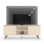 Rack Bancada Aracaju Off White/Canela para TV até 75” - Mobler