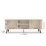 Rack Bancada Aracaju Off White/Canela para TV até 75” - Mobler
