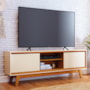 Rack Bancada Atlas Cinamomo/Off White para TV até 70” - Madetec