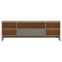 Rack Bancada Barcelona 180cm 2 Portas e 1 Gaveta Oak/Ferrolack - Finestra Móveis