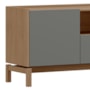 Rack Bancada Barcelona 180cm 2 Portas e 1 Gaveta Oak/Ferrolack - Finestra Móveis