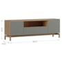 Rack Bancada Barcelona 180cm 2 Portas e 1 Gaveta Oak/Ferrolack - Finestra Móveis