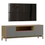 Rack Bancada Barcelona 180cm 2 Portas e 1 Gaveta Oak/Ferrolack - Finestra Móveis