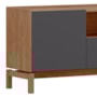 Rack Bancada Barcelona 180cm 2 Portas e 1 Gaveta Tauari/Concret - Finestra Móveis